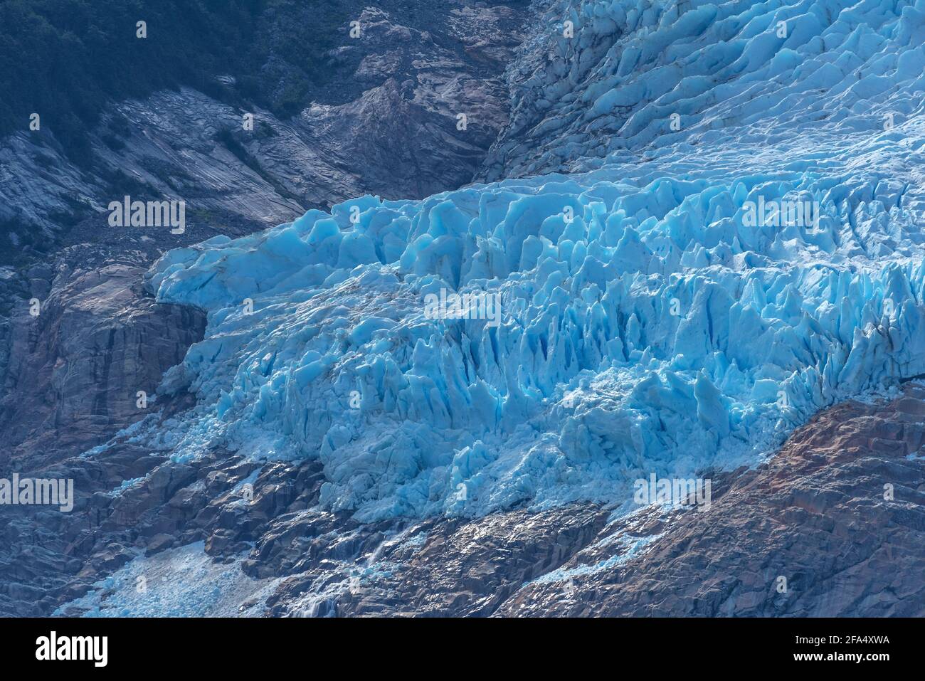 Vista sul ghiacciaio Balmaceda nel Parco Nazionale di Ohiggins, Cile Foto Stock