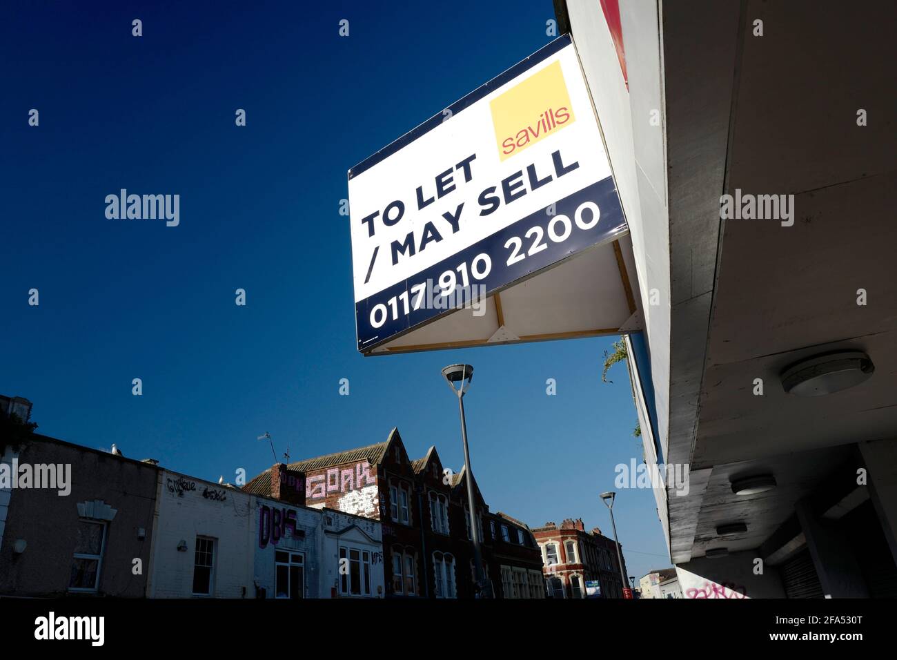 Locali di vendita al dettaglio per lasciare il Regno Unito Foto Stock