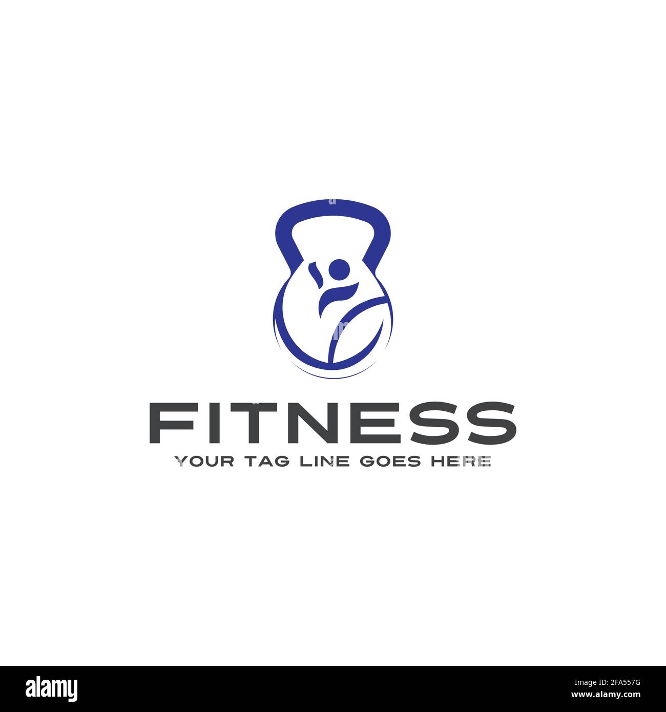modello di logo vettoriale fitness, design per palestra e concetto di logo vettoriale fitness Illustrazione Vettoriale