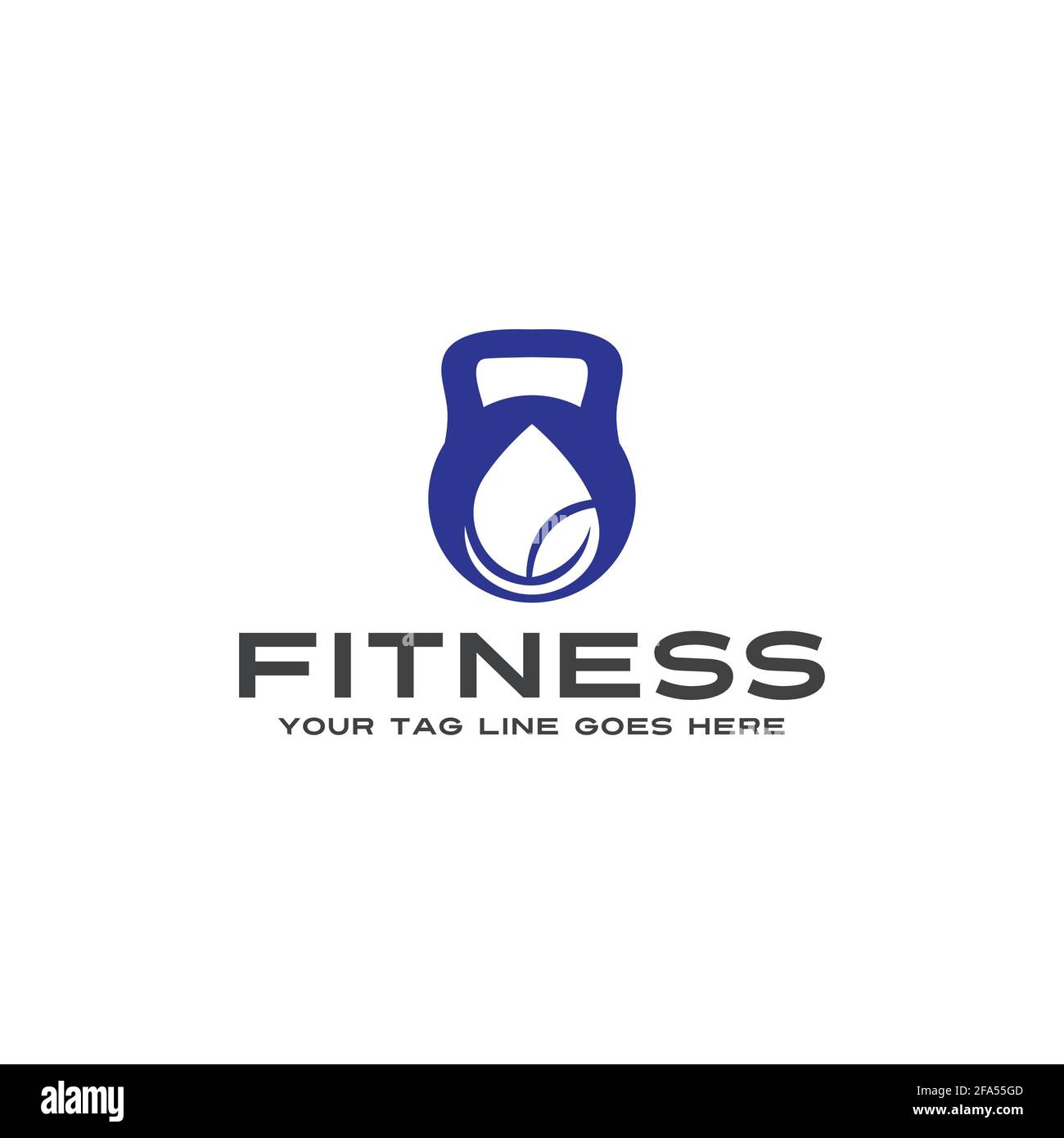 modello di logo vettoriale fitness, design per palestra e concetto di logo vettoriale fitness Illustrazione Vettoriale