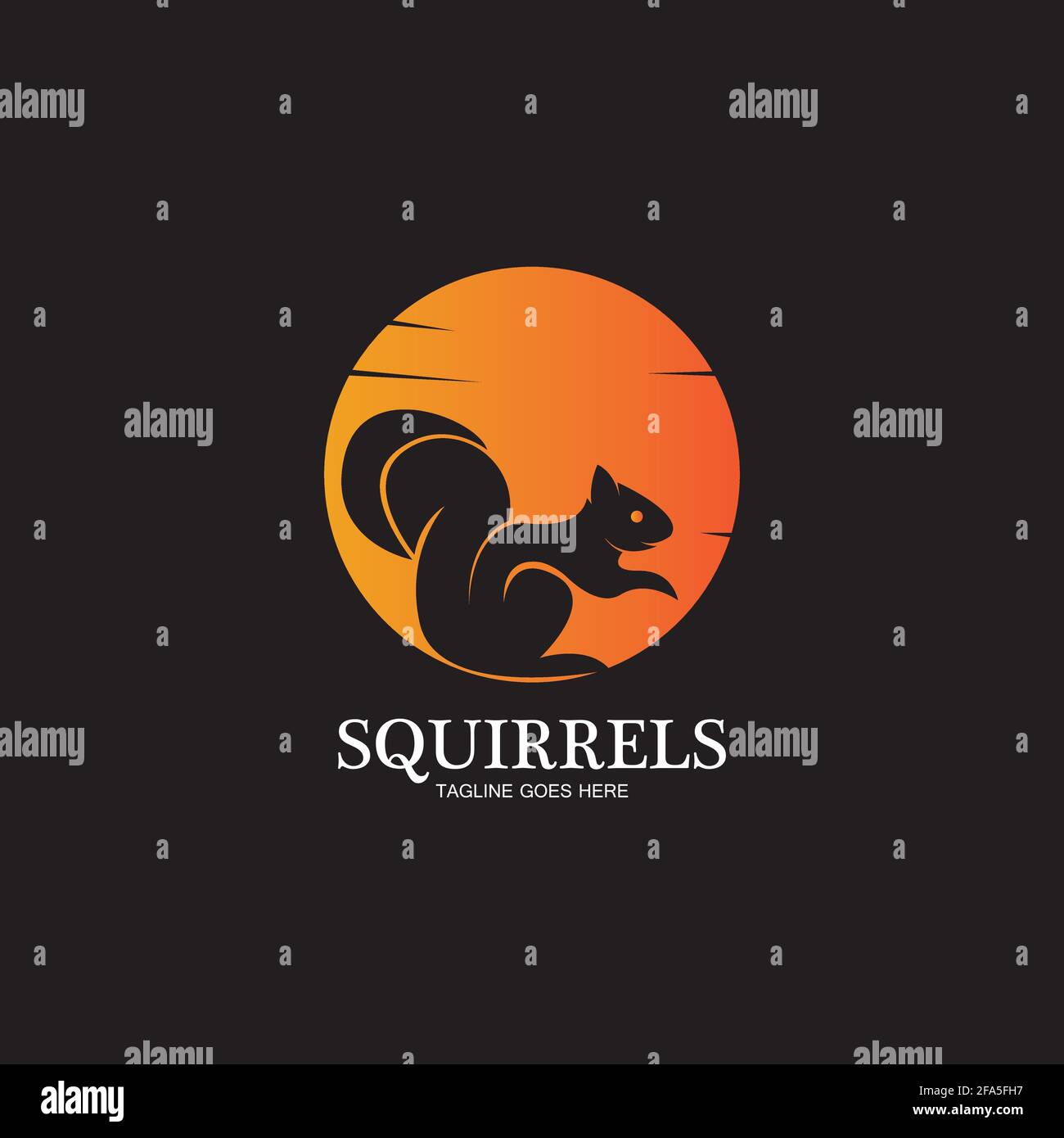 creativo scoiattolo animale logo disegno icona simbolo illustrazione-vettore Illustrazione Vettoriale