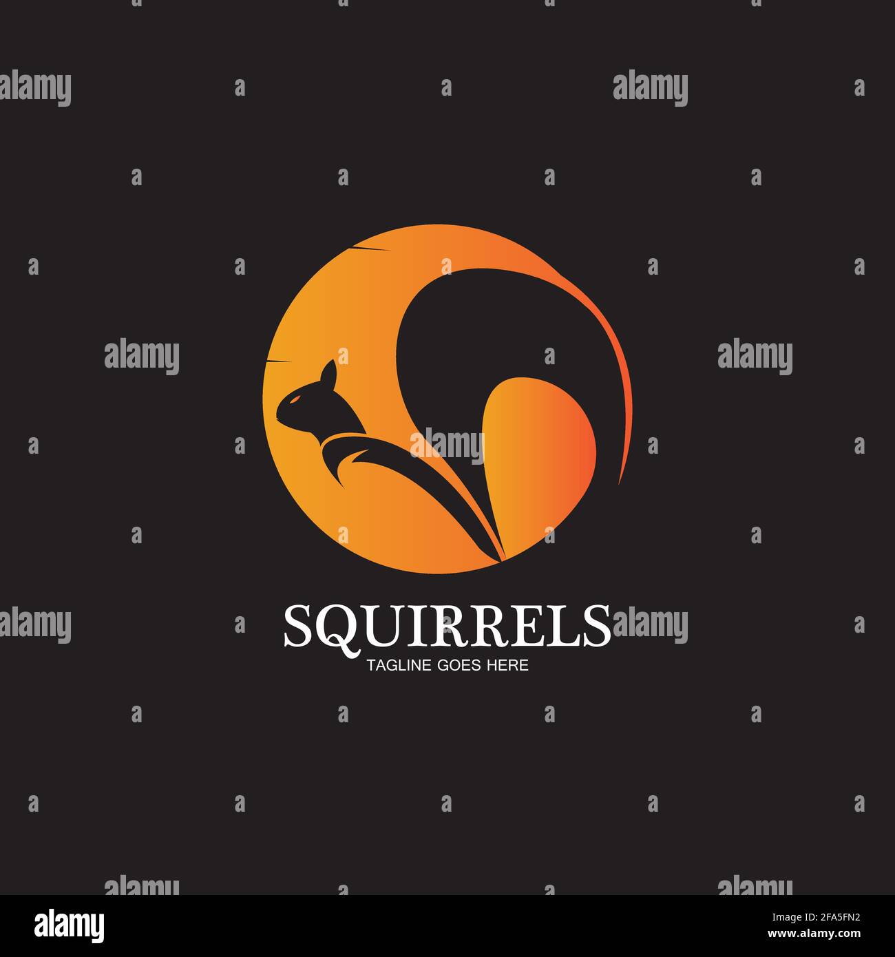 creativo scoiattolo animale logo disegno icona simbolo illustrazione-vettore Illustrazione Vettoriale
