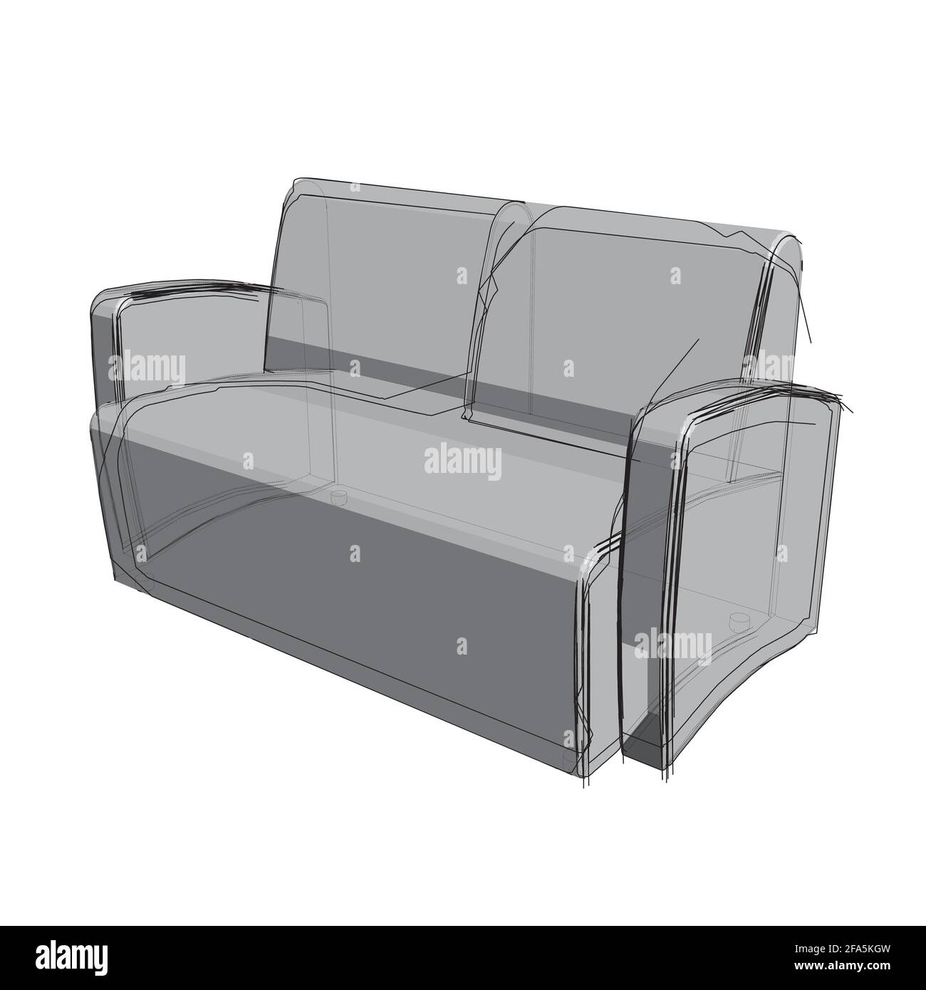 Disegno tecnico di un divano in stile architettonico. Illustrazione  vettoriale schematica di un lettino su sfondo bianco Immagine e Vettoriale  - Alamy