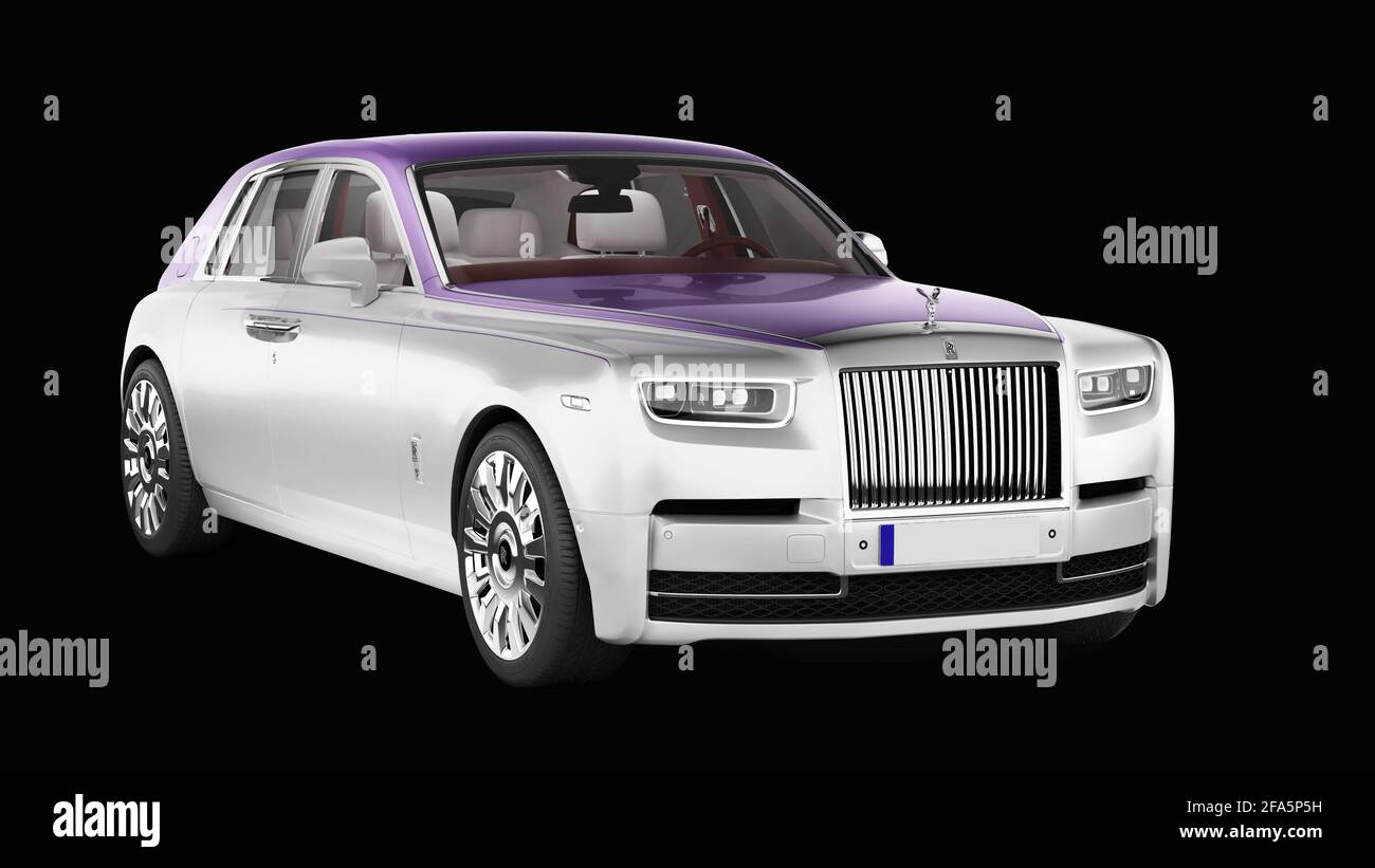 Rolls Royce Phantom con sfondo nero. Foto Stock