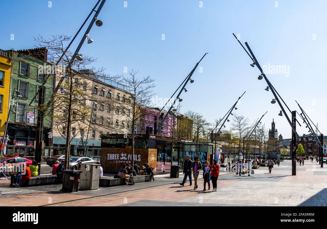 Grand Parade la città di Cork in Irlanda Foto Stock