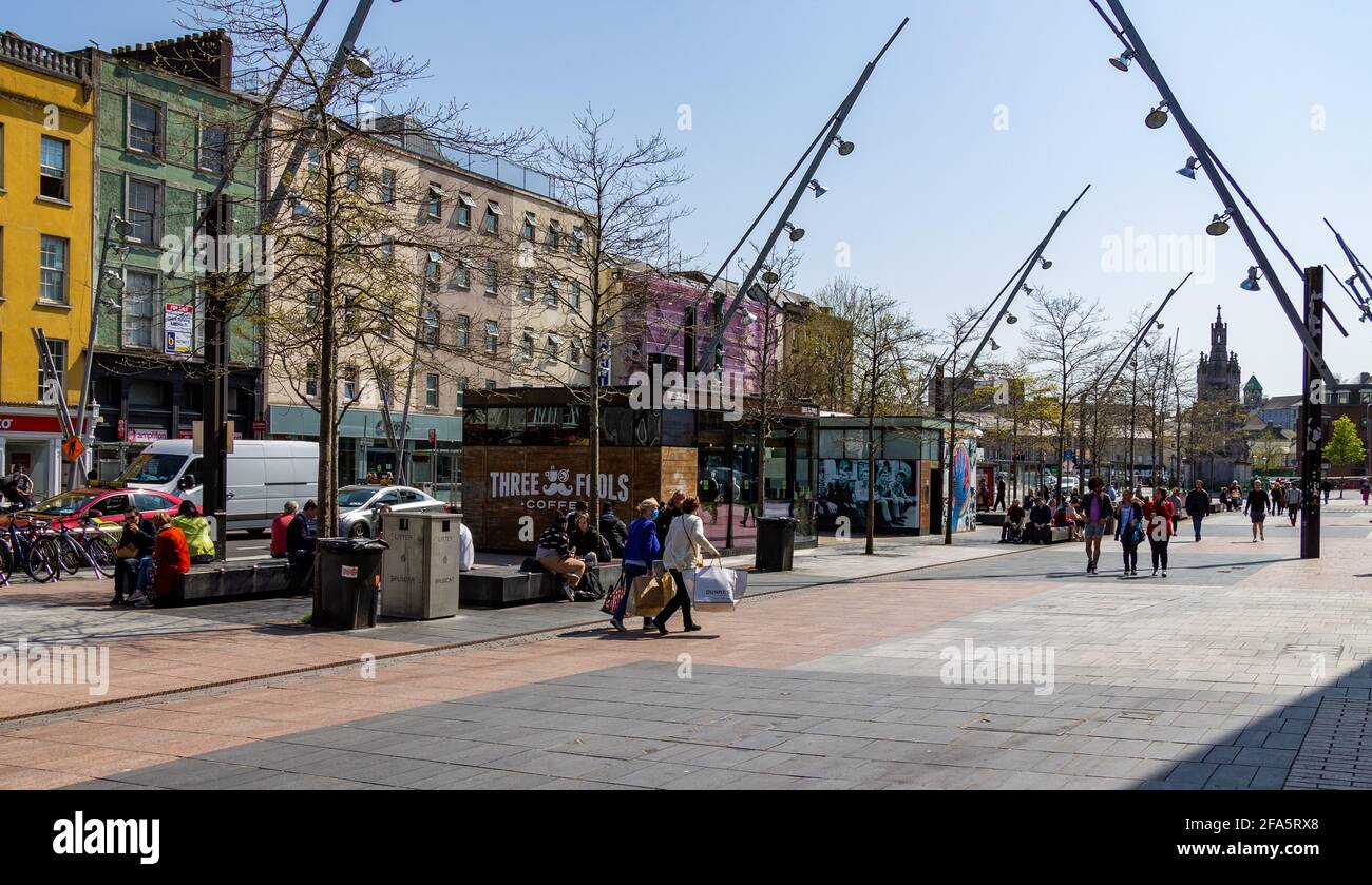 Grand Parade la città di Cork in Irlanda Foto Stock