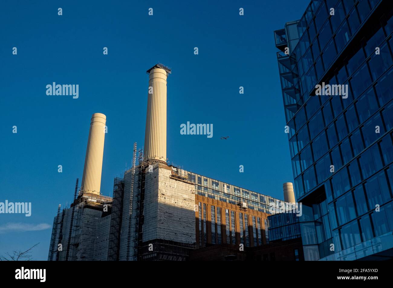 Centrale elettrica di Battersea, River Thames, Wandsworth, Londra, Inghilterra Foto Stock