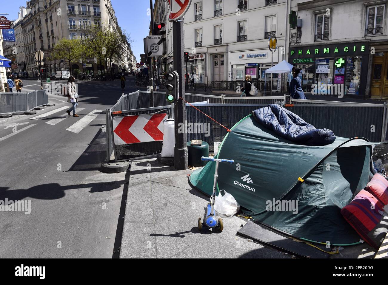 Campo senza dimora - Parigi - Francia Foto Stock