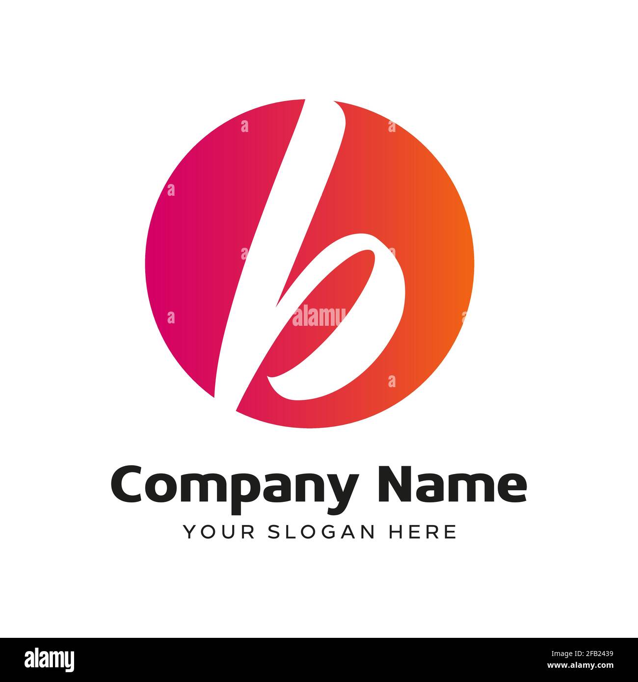 Logo Premium Vector letter B in due varianti di colore. Logo marchio aziendale . Elegante identità design arte, web, monogramma, semplice identità, Illustrazione Vettoriale