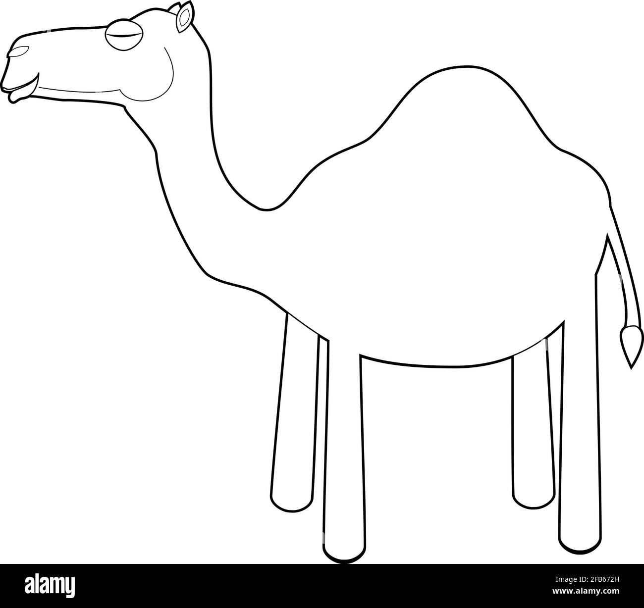 cammello da colorare - 6 Disegni facili da colorare di animali per bambini piccoli: Cammello Immagine e Vettoriale - Alamy