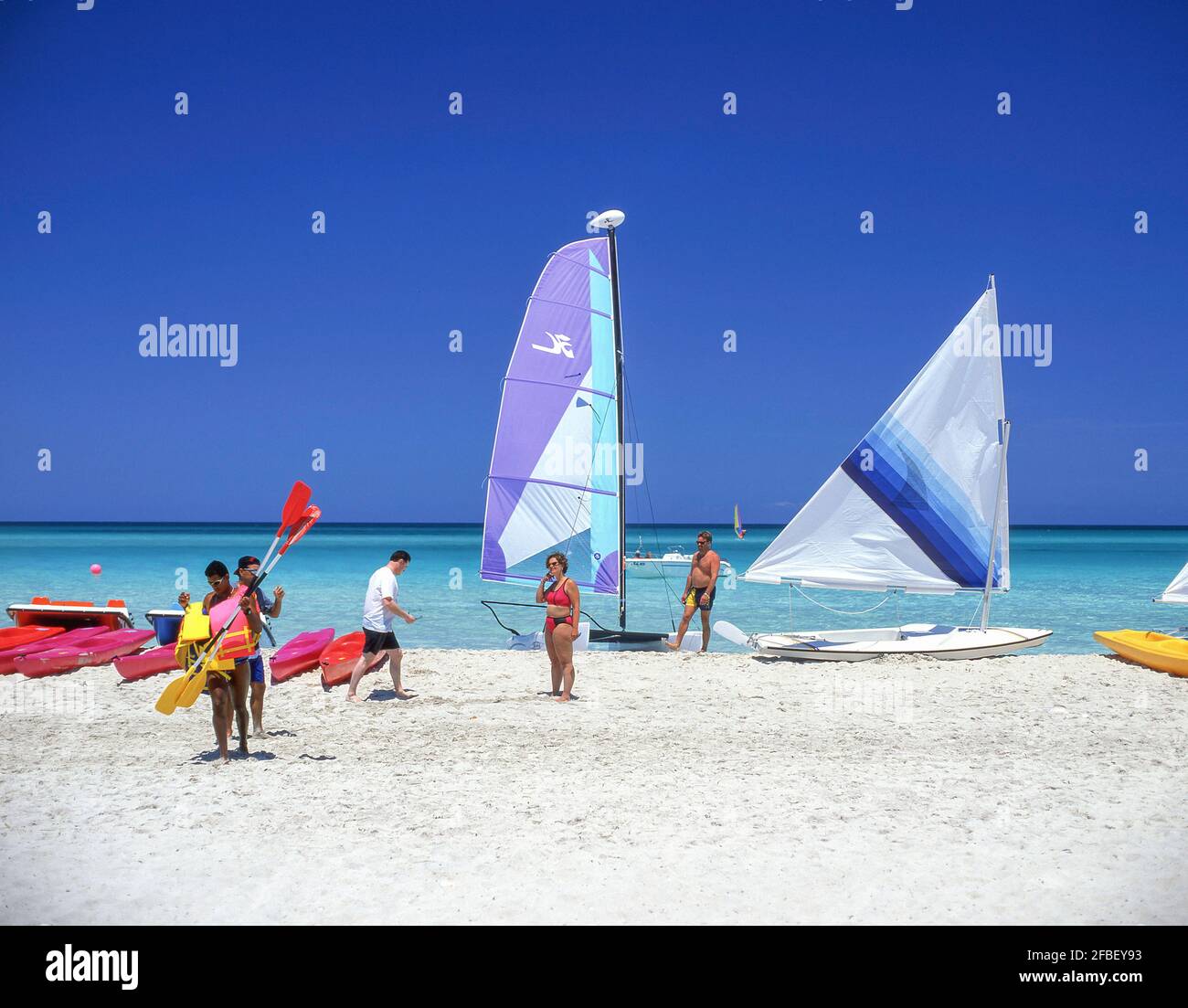 Tropical Beach, Varadero, Matanzas, Repubblica di Cuba Foto Stock