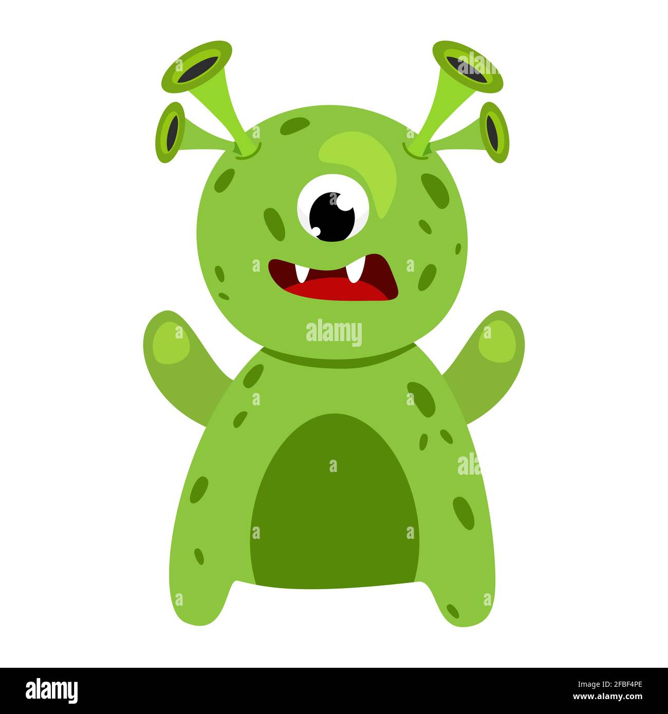 Mostro verde cartoon per bambini. Illustrazione vettoriale Immagine e  Vettoriale - Alamy