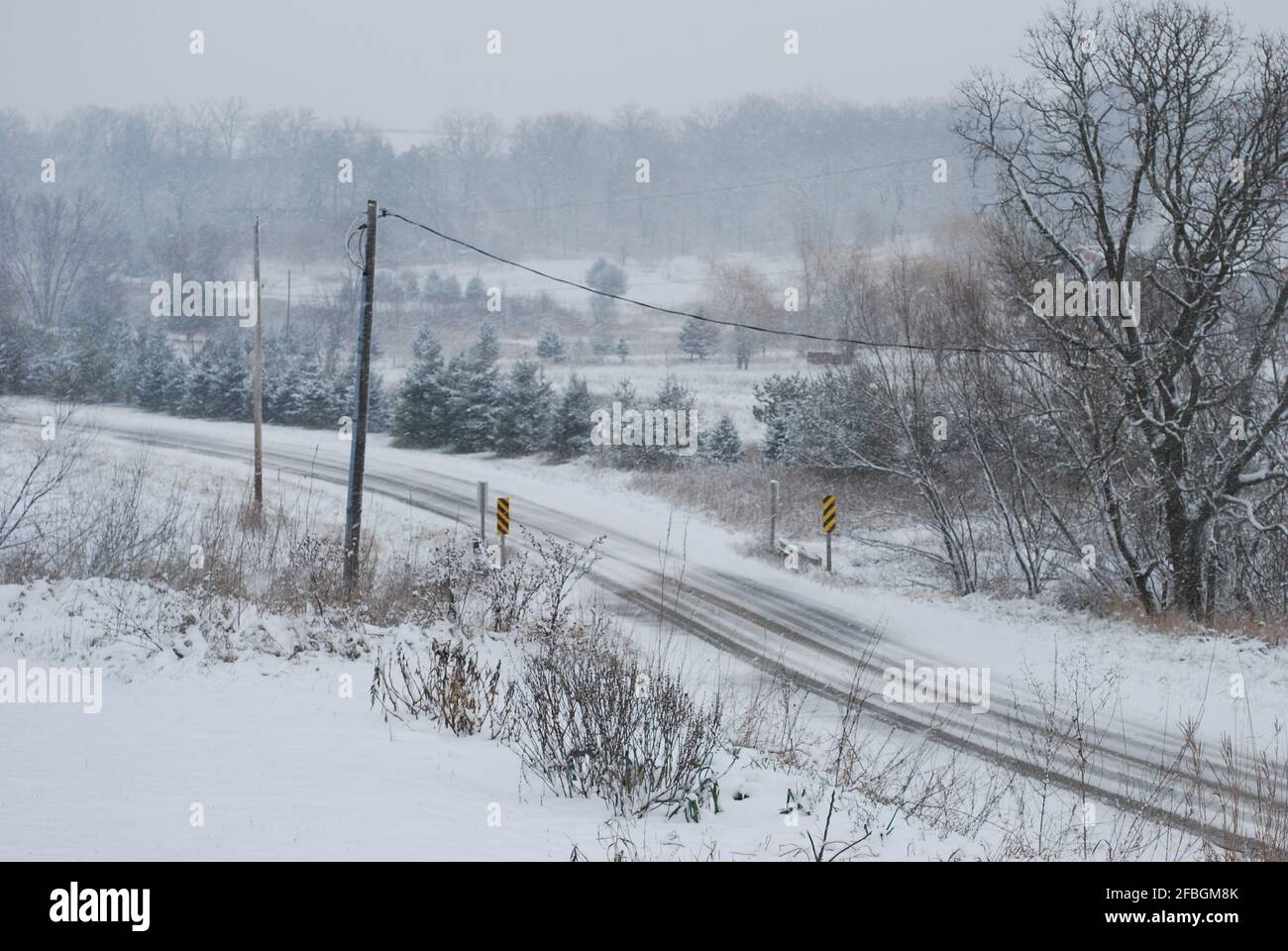 Strada in inverno Foto Stock