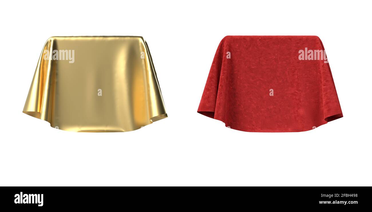 Scatola rivestita con velluto e disegno 3D in tessuto satinato Foto Stock