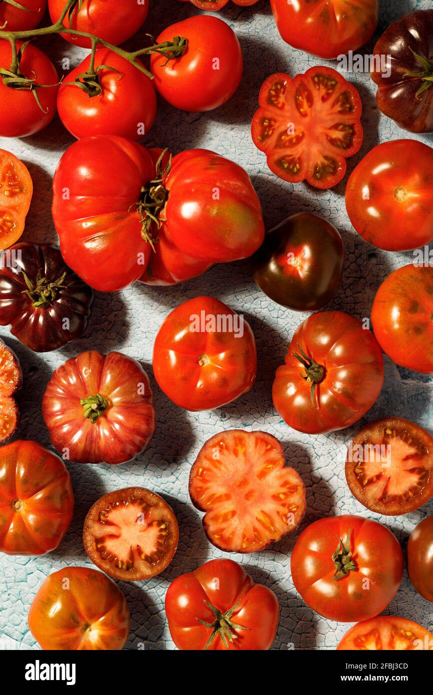 Torta dolce di fragole appena sfornata Foto Stock