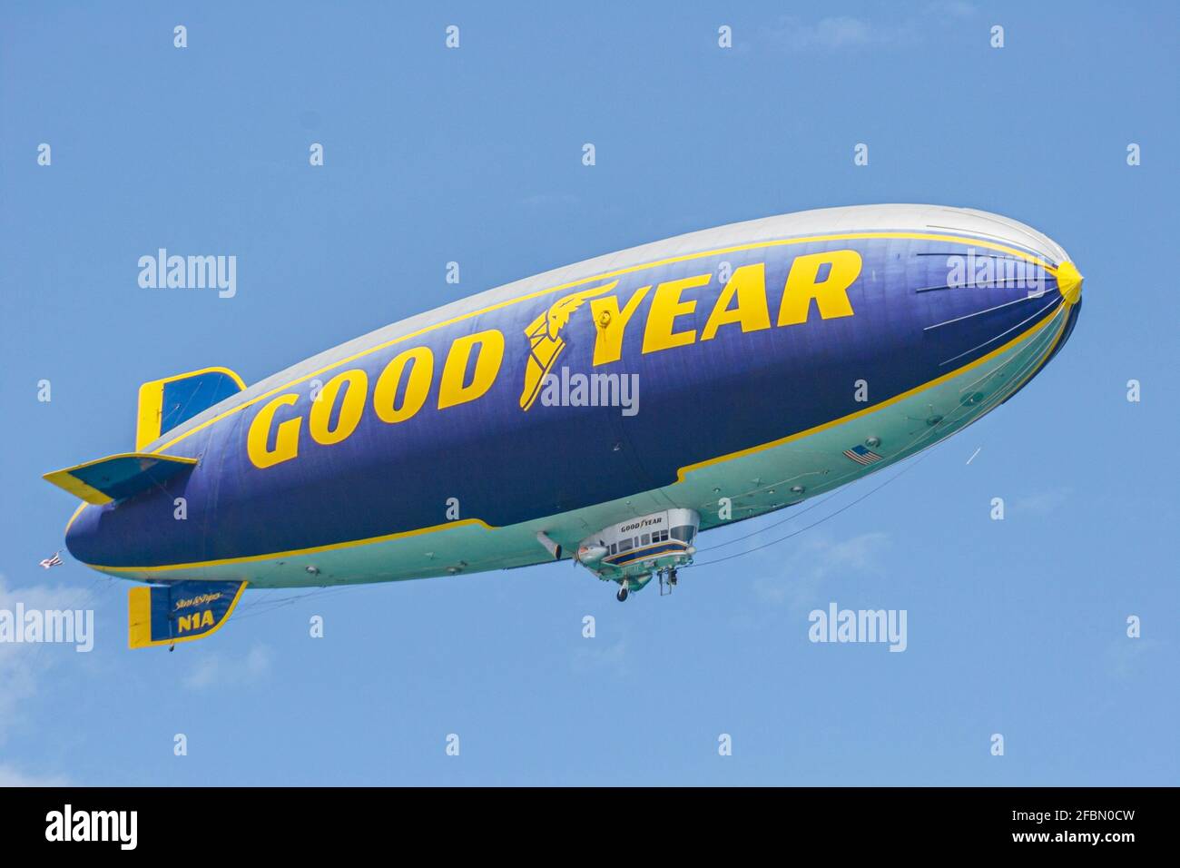 Miami Beach Florida, Good Year Blimp, pubblicità promozione icona simbolo iconico, Foto Stock