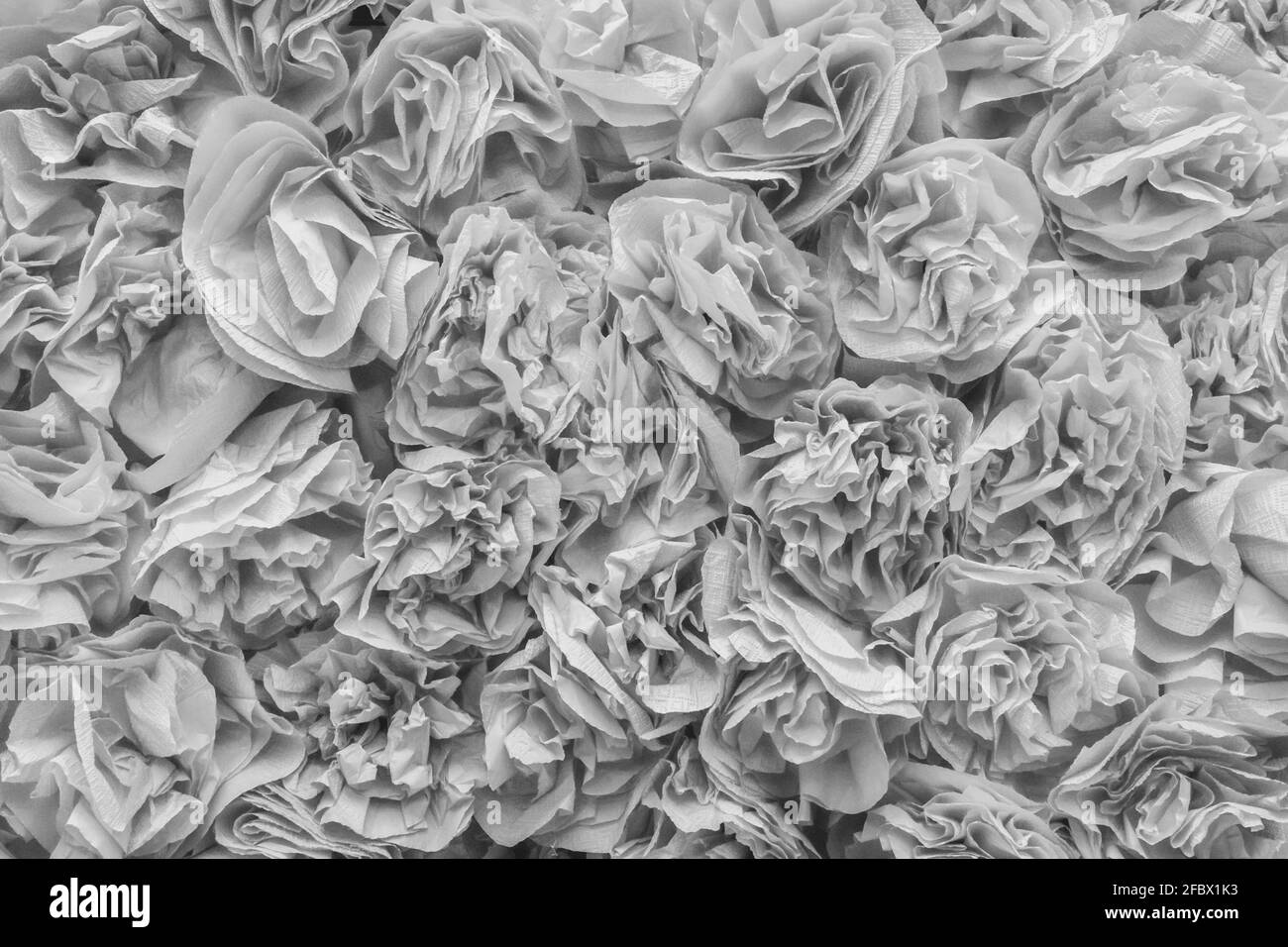 Bianco chiaro carta vintage rose texture sfondo, astratto modello carta da parati, fiori fatti a mano. Foto Stock