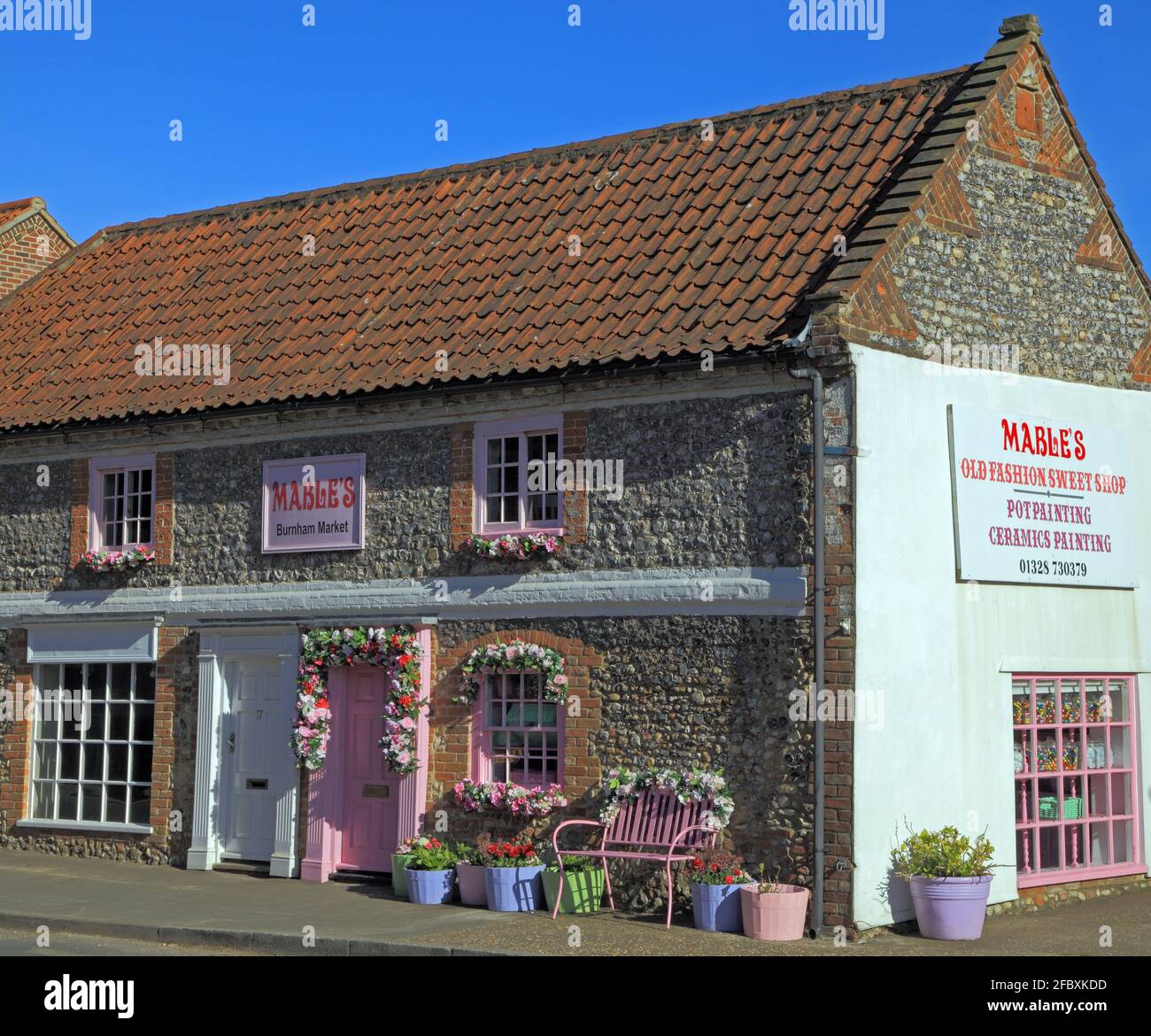 Mable's Old Fashioned Sweet Shop, Burnham Market, Norfolk, Inghilterra Foto Stock