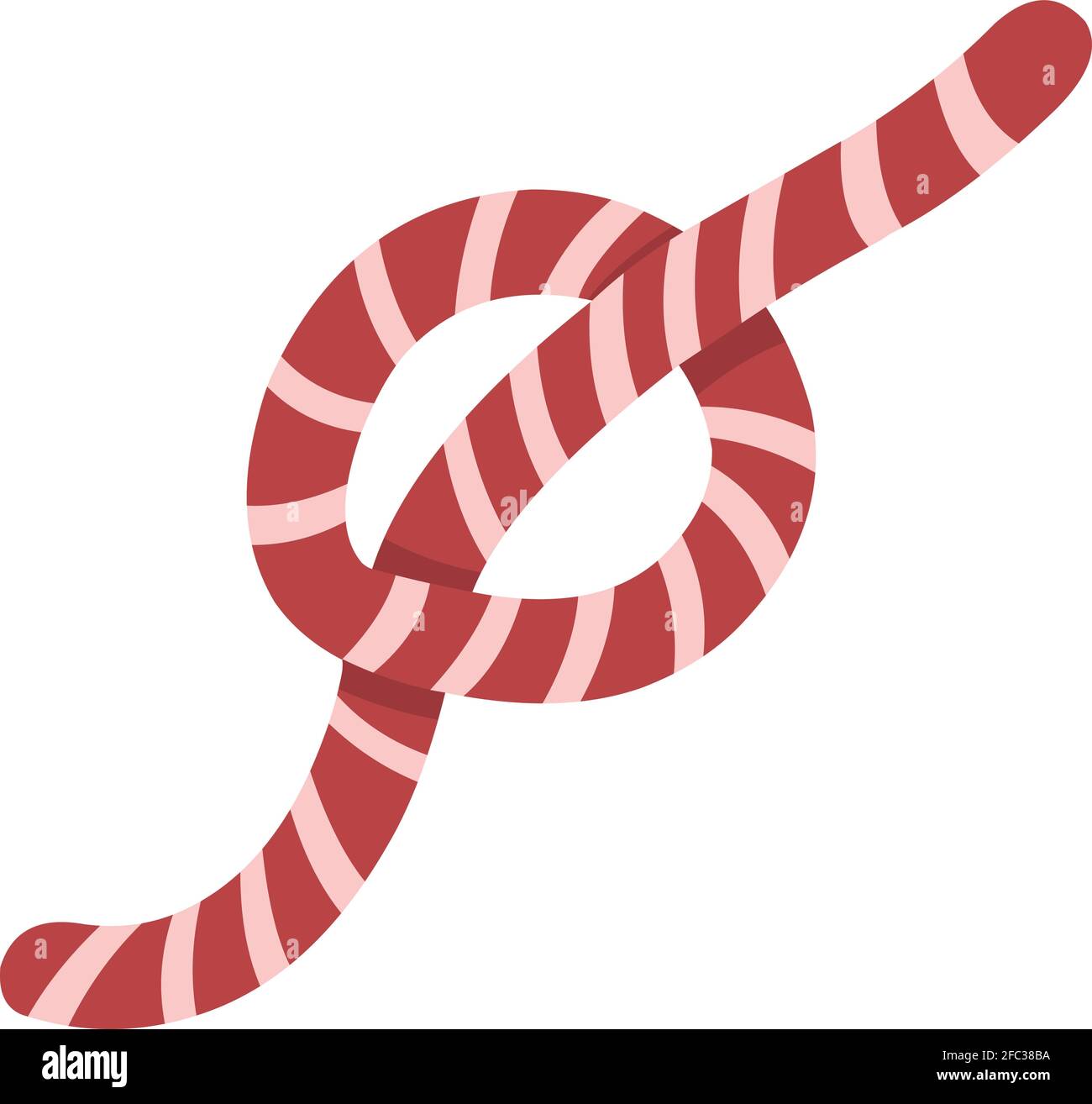 Emoticon vettoriale illustrazione di un nodo rosso Illustrazione Vettoriale