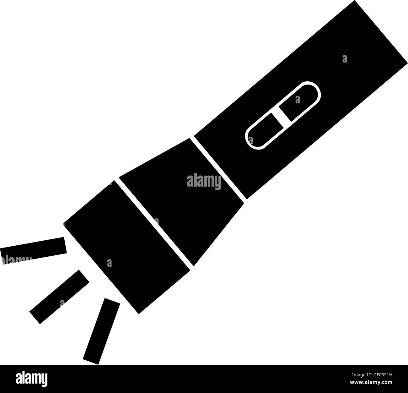 Illustrazione vettoriale di un'icona di torcia Illustrazione Vettoriale