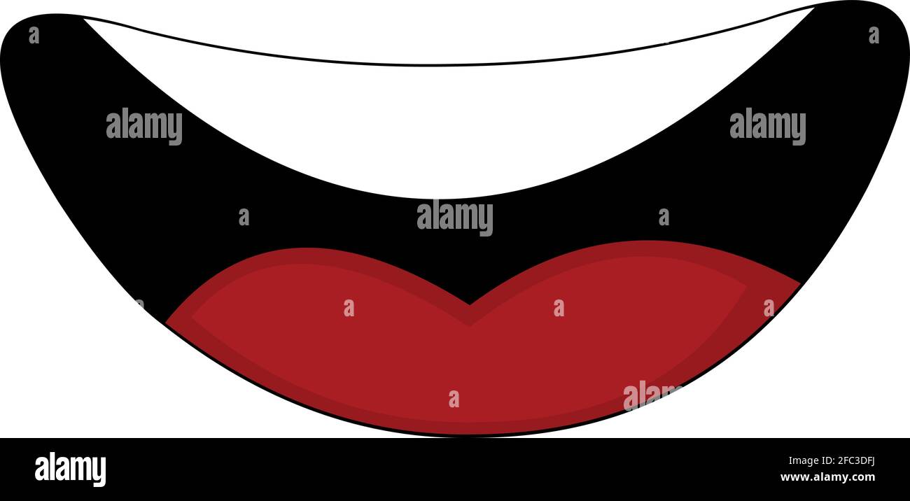 Illustrazione vettoriale di un'emoticon della bocca Illustrazione Vettoriale