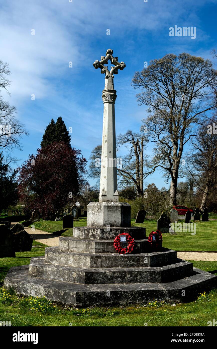 Il memoriale di guerra, chiesa della Santa Trinità, Hatton, Warwickshire, Inghilterra, REGNO UNITO Foto Stock