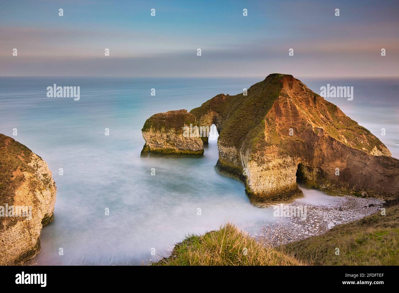 Flamborough Head - il Dinosauro bevente Foto Stock Flamborough Head - il Dinosauro bevente Foto Stock