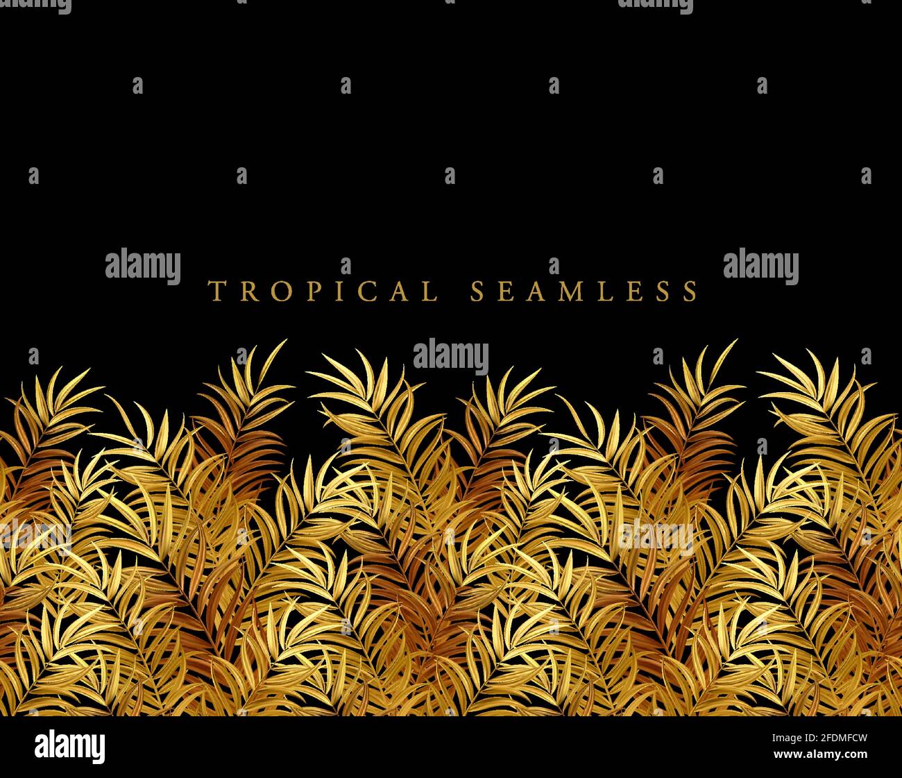 Tropical foglie di palma, jungle lascia il vettore seamless floral background pattern Illustrazione Vettoriale