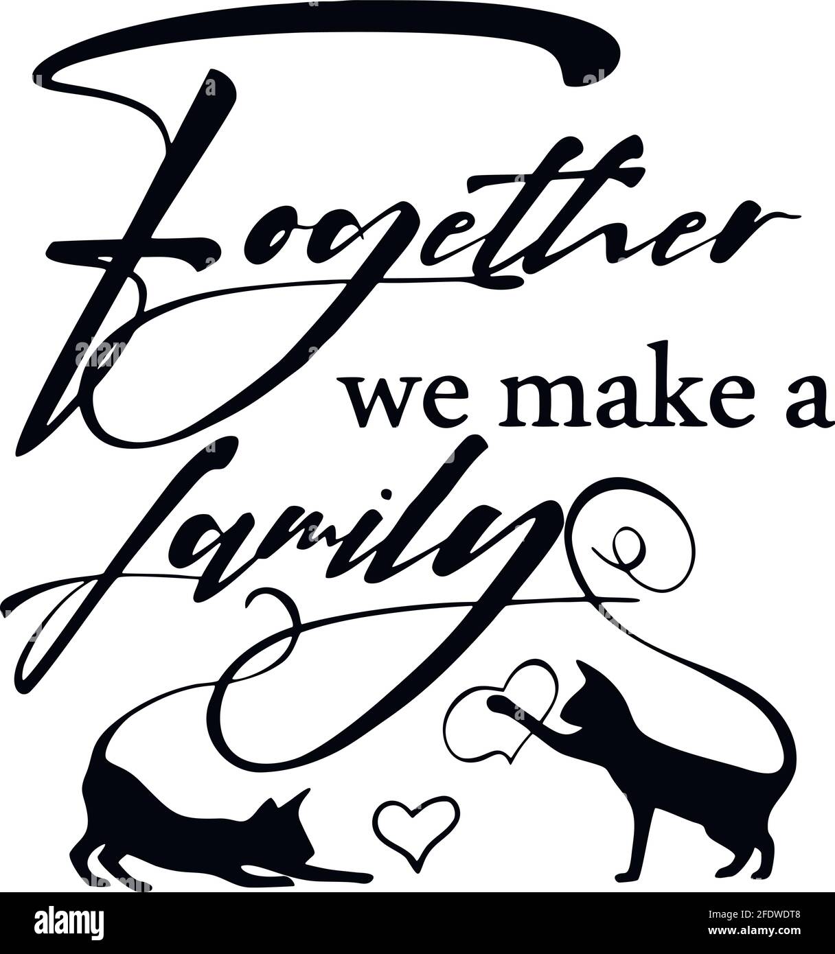 Family sayings, family files - Citazioni familiari, segno familiare, decorazione domestica Illustrazione Vettoriale