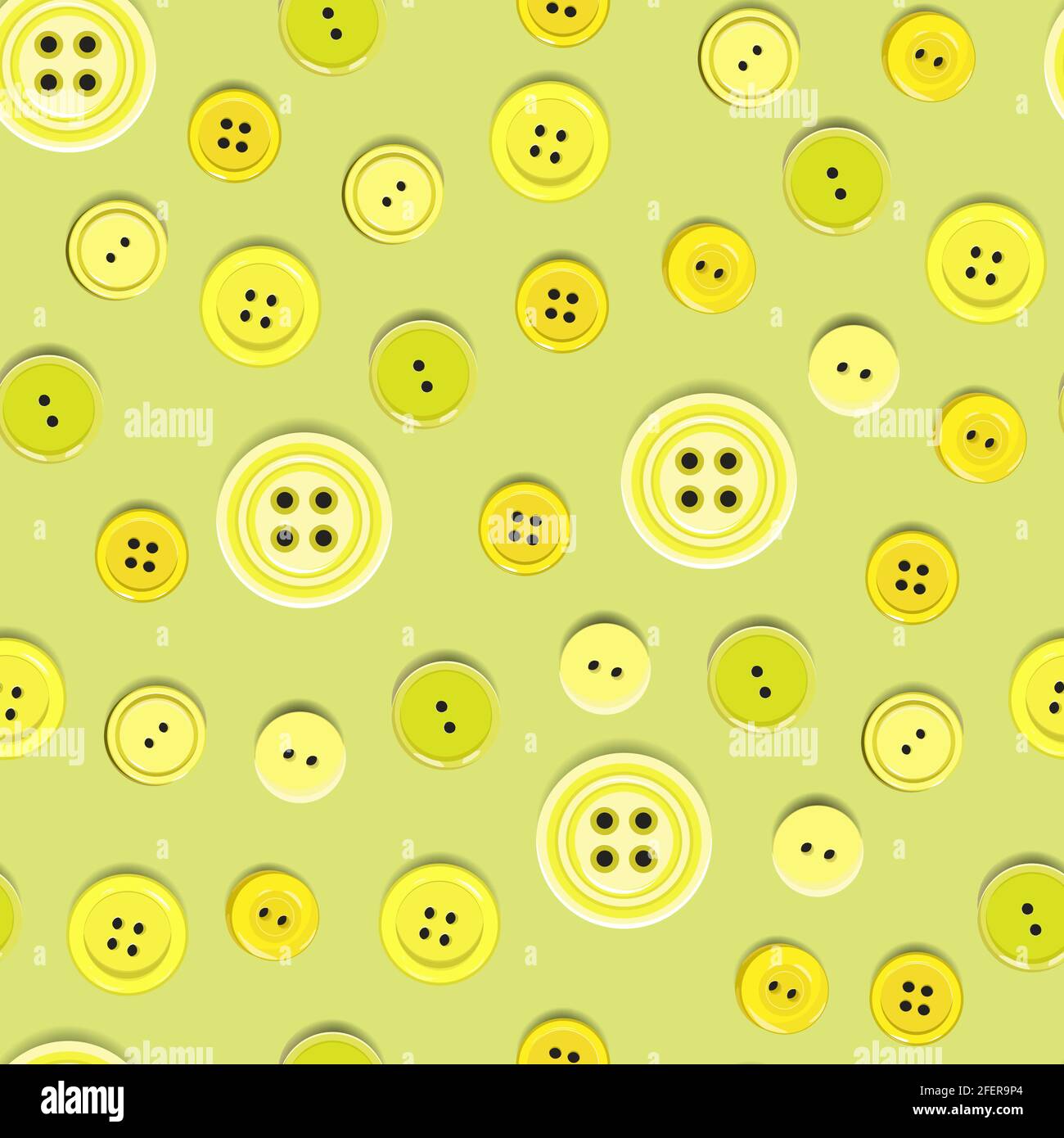 motivo continuo di pulsanti di diverse dimensioni Illustrazione Vettoriale