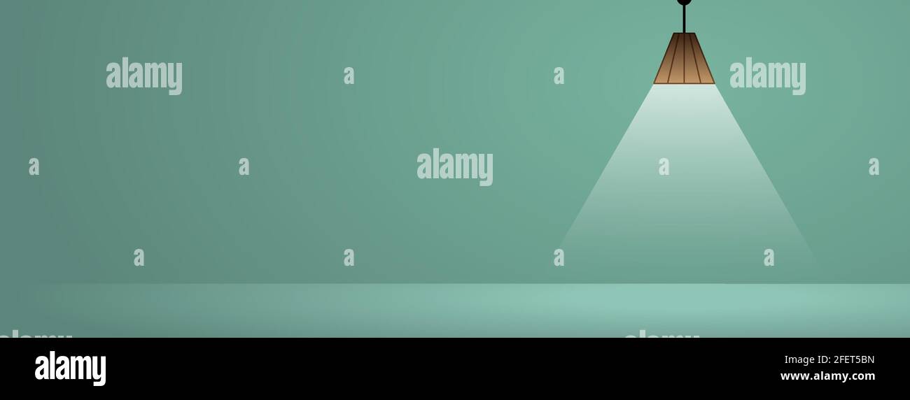 Luce da una lampada a sospensione. Illustrazione vettoriale. Lampada da soffitto su sfondo chiaro astratto. Illustrazione Vettoriale