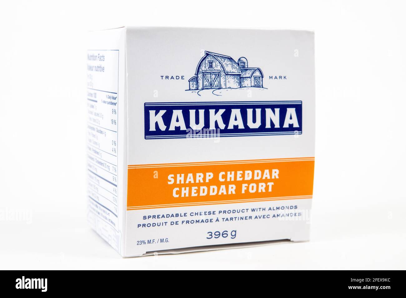 Etichette dei prodotti in Studio Foto Stock