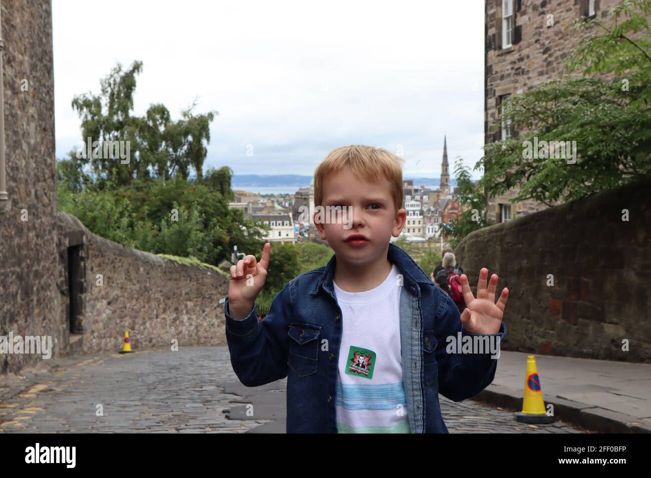 Ragazzo a Edimburgo Foto Stock Ragazzo a Edimburgo Foto Stock
