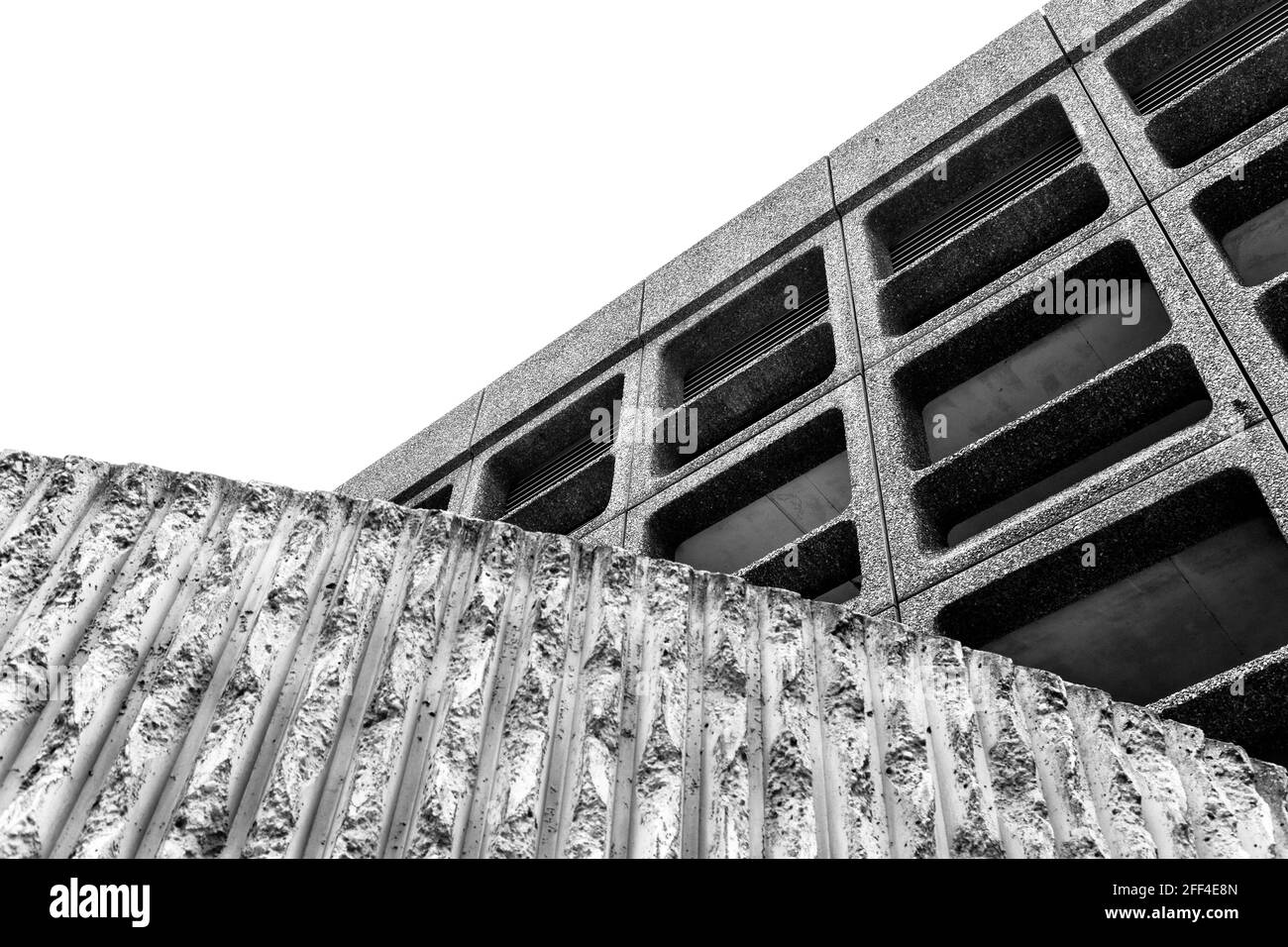 Architettura in stile brutale, Minories Car Park a Londra, Regno Unito Foto Stock