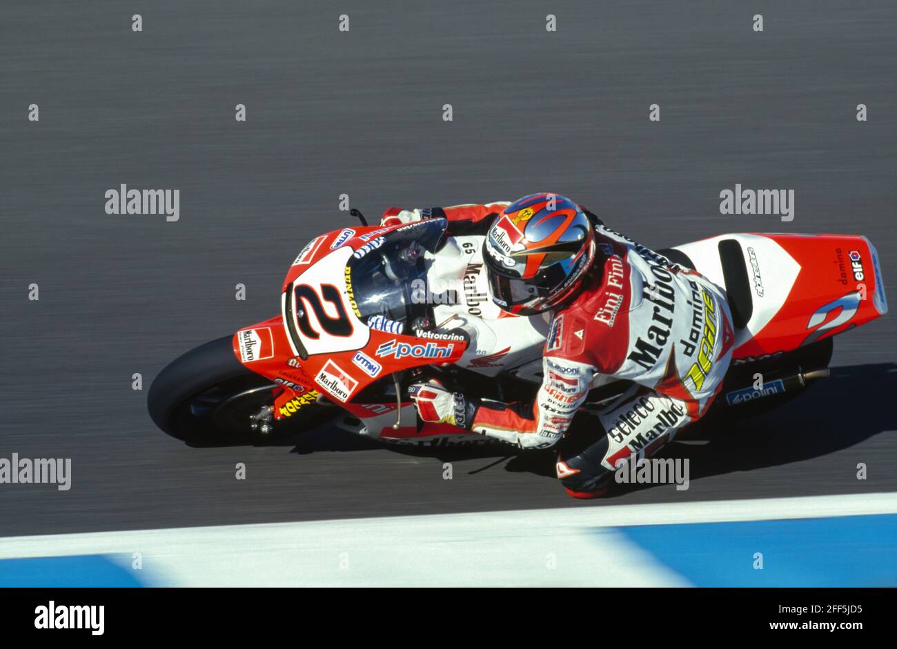Loris Capirossi (IT) Honda 250, GP di Spagna 1994, Jerez Foto Stock