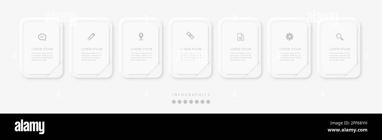 Vector elegante, semplice e raffinato design infografico, etichette e icone dei modelli di interfaccia utente. Ideale per il layout del flusso di lavoro dei banner di presentazione aziendale AN Illustrazione Vettoriale