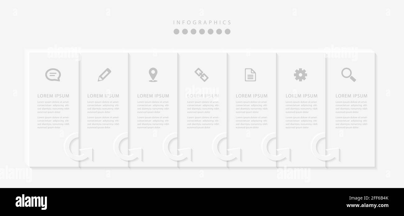 Vector elegante, semplice e raffinato design infografico, etichette e icone dei modelli di interfaccia utente. Ideale per il layout del flusso di lavoro dei banner di presentazione aziendale AN Illustrazione Vettoriale
