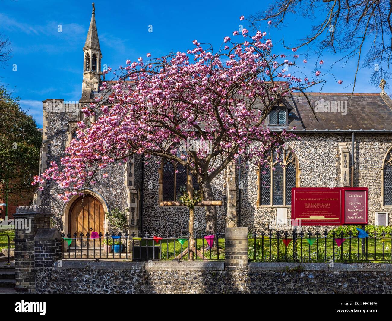 Chiesa di San Giovanni Timberhill aka Chiesa di San Giovanni Battista, Timberhill, Norwich. Grado i elencati 11 ° secolo chiesa. Legname Hill Norwich. Foto Stock