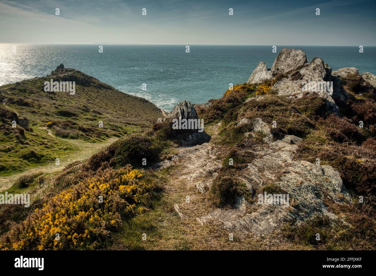 Morte Point, North Devon, Regno Unito. Foto Stock