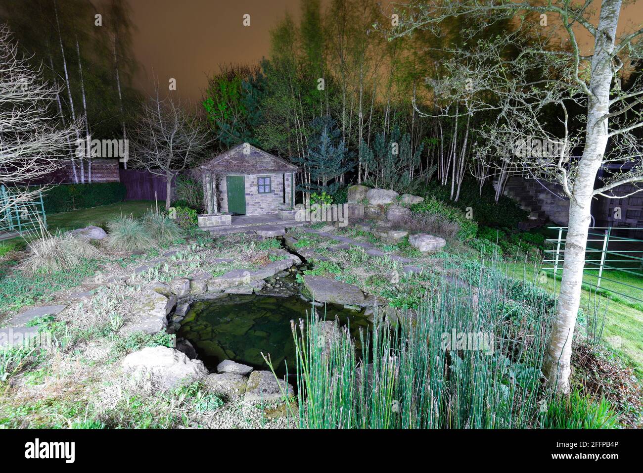 L'ingresso all'Hesco Garden 2009 al Chelsea Flower Show E ha vinto un Argento Foto Stock