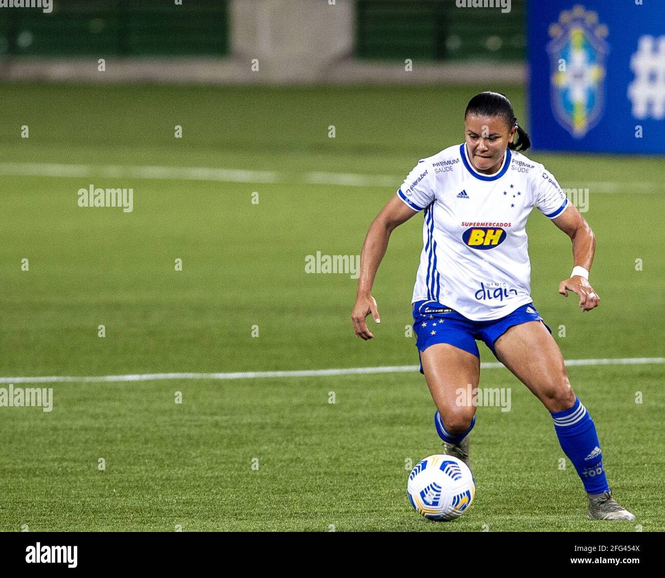 San Paolo, Brasile. 24 2021 aprile: xxx durante la nazionale brasiliana delle donne (Campeonato Brasileiro Femenino A1) partita di calcio tra Palmeiras e Cruzeiro allo stadio Allianz Parque di Sao Paulo, Brasile. Credit: SPP Sport Press Photo. /Alamy Live News Foto Stock