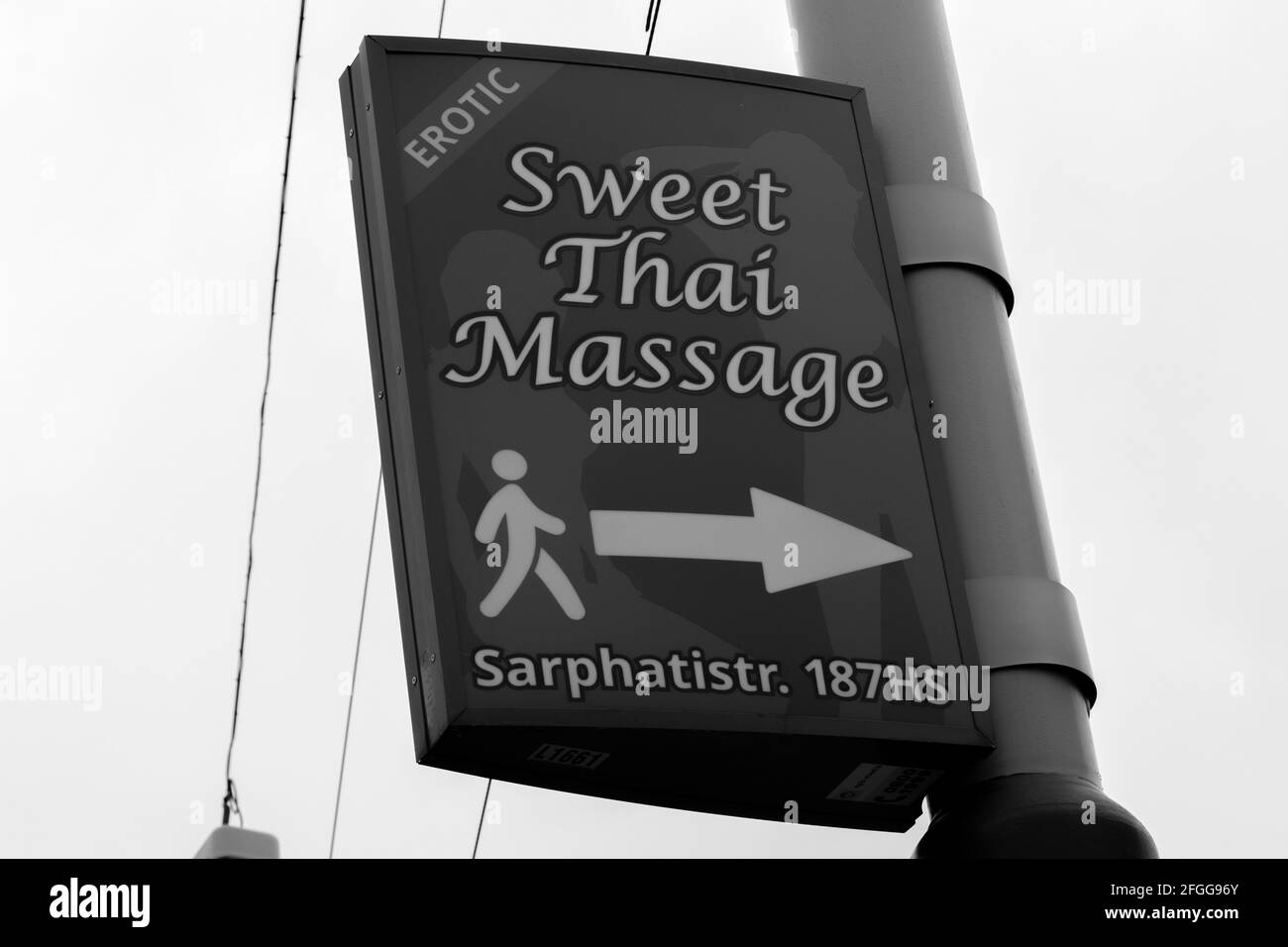 Billboard Sweet Thai Massage ad Amsterdam Paesi Bassi 18-3-2020 Foto Stock