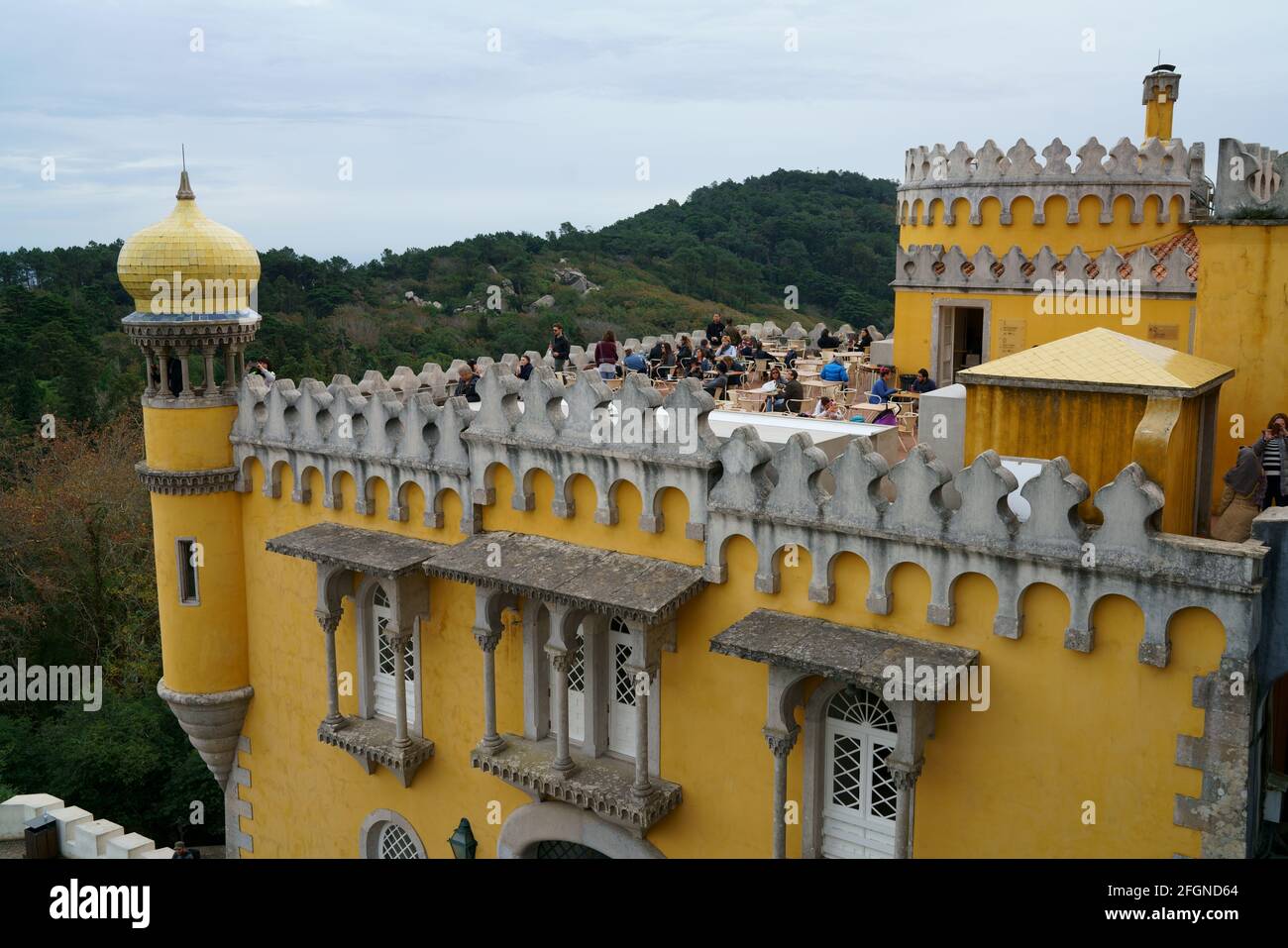 Pena Palace in portoghese Sintra Foto Stock