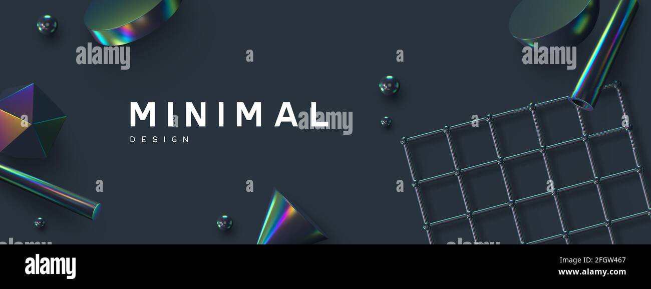 sfondo delle primitive di rendering 3d. Illustrazione Vettoriale