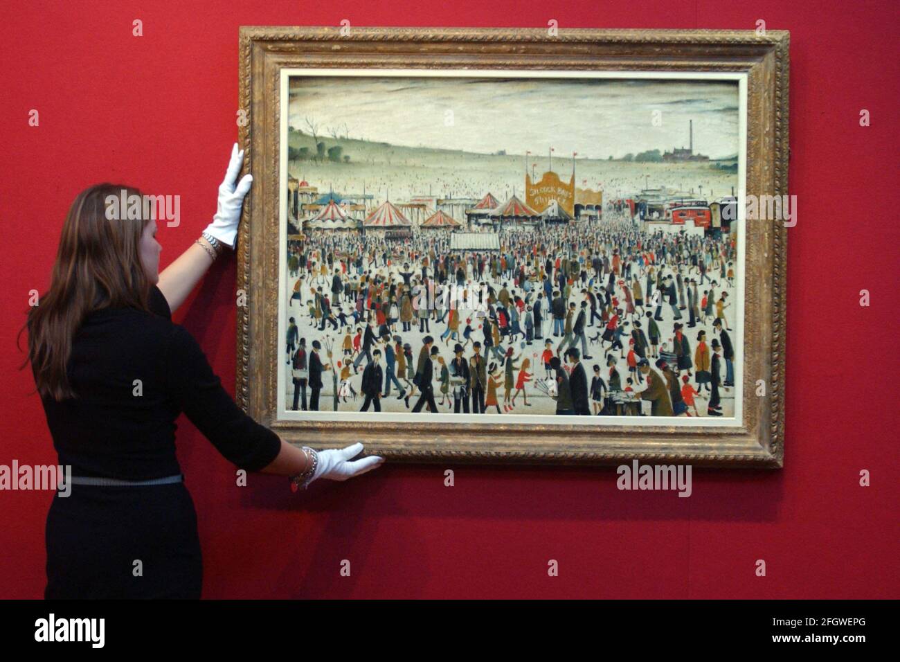 'GOOD FRIDAY,DAISY NOOK'BY LS LOWRY IN VENDITA A CHRISTIES,LONDRA IL 8/6/07 ,PREVENTIVO 1-1.5 MILIONI. 14/3/07 TOM PILSTON Foto Stock