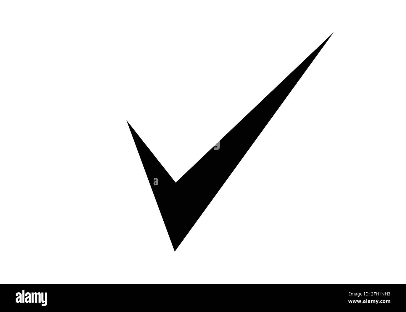 Icona del segno di spunta, illustrazione dell'elemento del logo, segno di spunta design del simbolo. Illustrazione Vettoriale