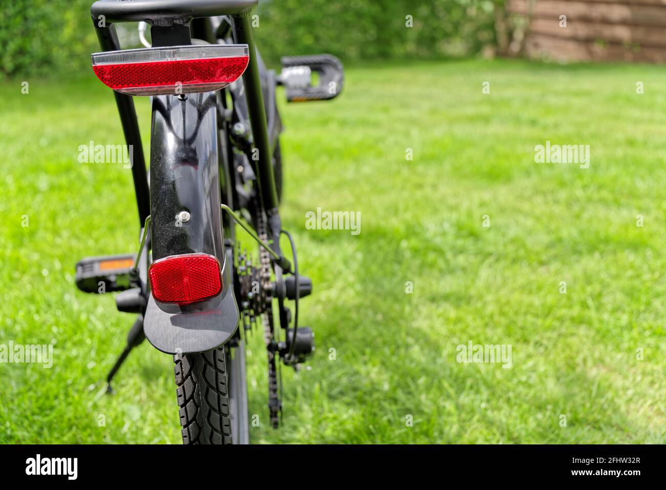 Primo piano della ruota catarifrangente per biciclette Foto stock - Alamy