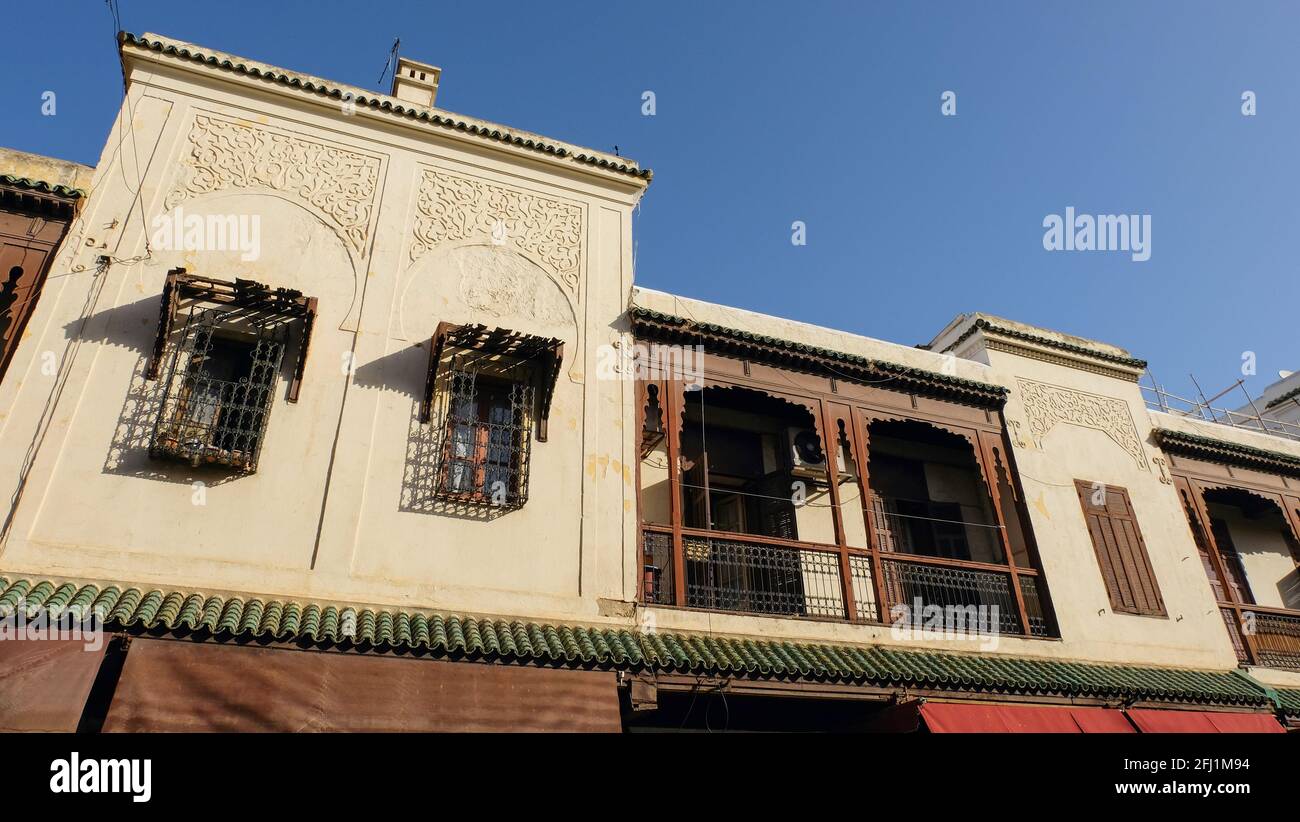 La Mellah di Fes è lo storico quartiere ebraico di Fes, Marocco Foto Stock