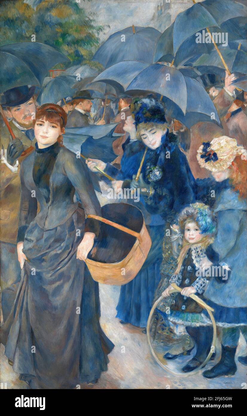 Pierre-Auguste Renoir - gli ombrelloni Foto Stock