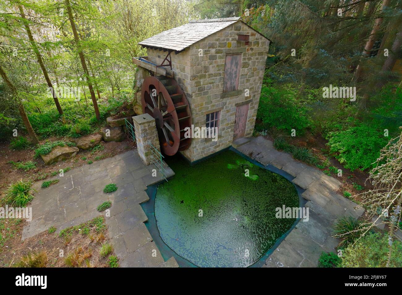 L'Hesco Garden 2011 che ha vinto una medaglia d'oro al Chelsea Flower Show. È ora una delle caratteristiche principali dei giardini specializzati di Roundhay a Leeds. Foto Stock